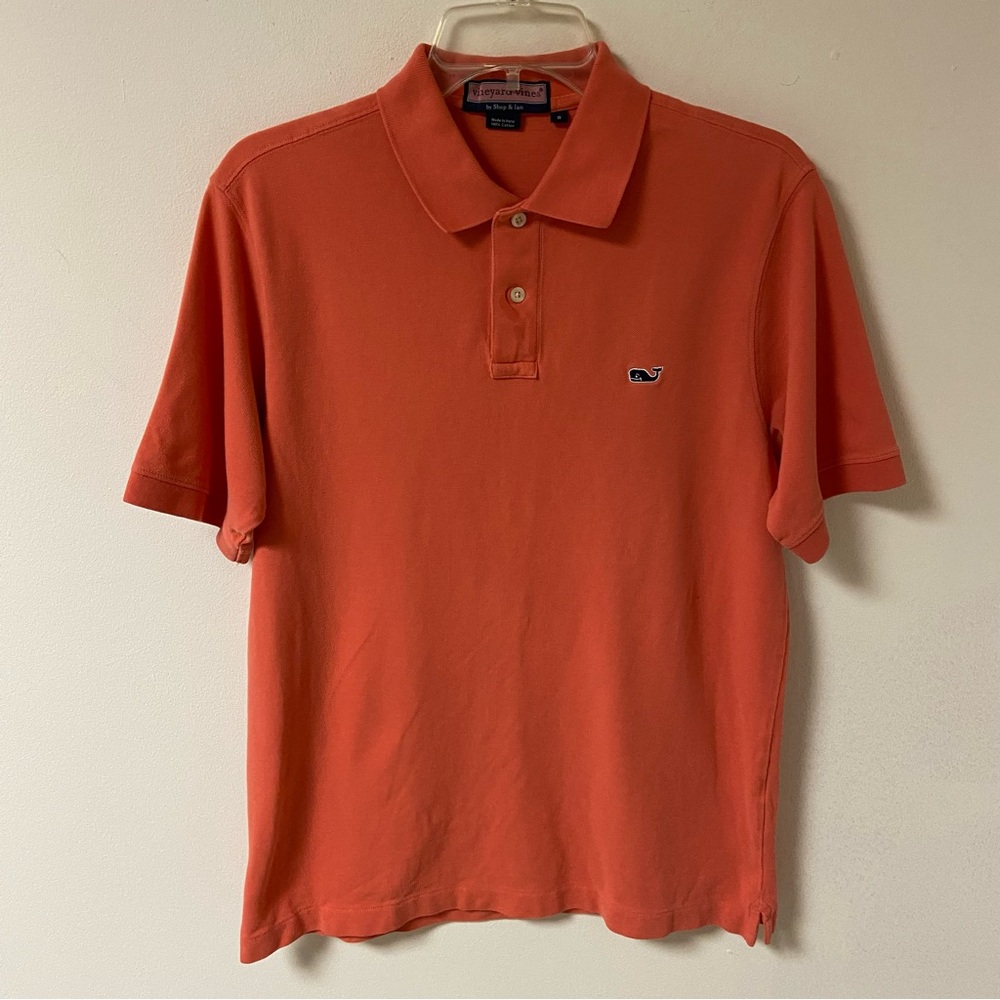 Vineyard Vines Men’s Shirt Polo Golf Orange Cotton Small